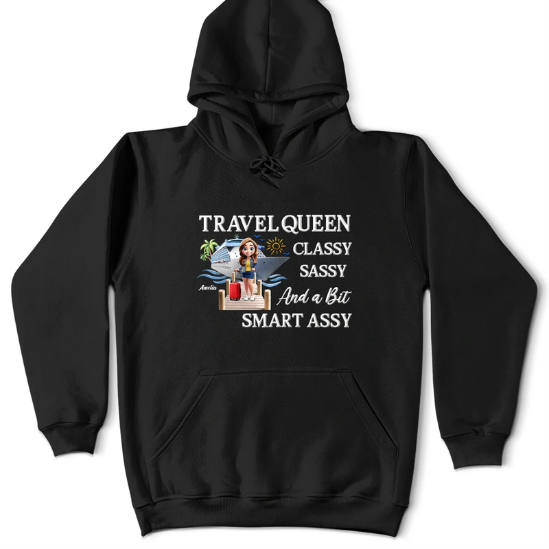 Travel,Cruising,Gift For Yourself,Gift For Women,Funny - Cruise Queen Classy Sassy - Personalized T Shirt