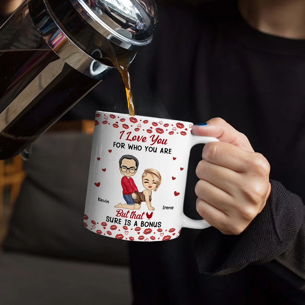 Gift For Couples,Gift For Husband,Gift For Boyfriend,Funny - I Licked It So It's Mine - Personalized White Edge-to-Edge Mug