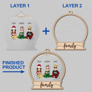 Christmas We Are Family - Gift For Family - Personalized 2-Layered Mix Ornament