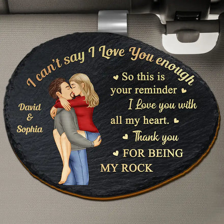 I Can't Say I Love You Enough So This Is Your Reminder - Personalized Custom Shaped Car Visor Clip