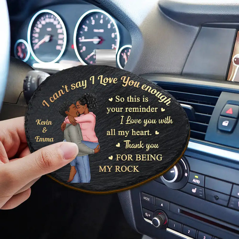 Gift For Couples,Gift For Husband,Gift For Wife,Gift For Boyfriend,Gift For Girlfriend,Love - I Can't Say I Love You Enough So This Is Your Reminder - Personalized Custom Shaped Car Visor Clip