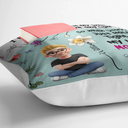 Gift For Grandma,Grandma,Grandkids,Gift For Daughter,Happy - Grandma Mother Hugged This Soft Pillow Birth Month Flower - Personalized Pocket Pillow