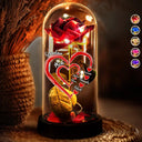 Gift For Grandma,Grandma,Grandkids,Gift For Mother,Happy - Mom Grandma Sweetheart - Personalized Everlasting Rose Dome Lamp