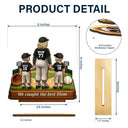 Baseball,Sport Mom,Gift For Mother,Happy - We Caught The Best Mom Baseball - Personalized Custom Shaped 2-Layered Wooden Plaque