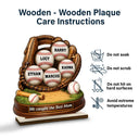 Baseball,Sport Mom,Mom,Children,Happy - We Caught The Best Mom Icon - Personalized Custom Shaped 2-Layered Wooden Plaque