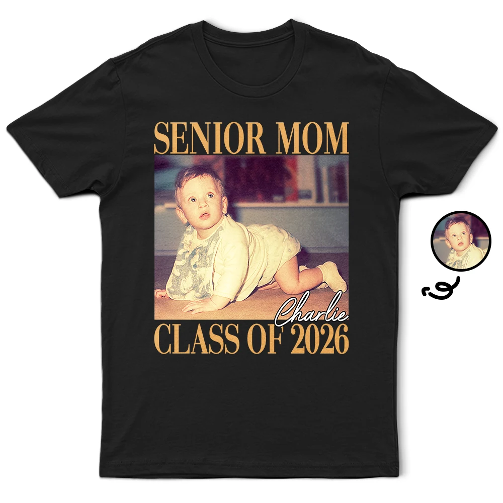 Custom Photo Senior Mom Graduation - Personalized T Shirt