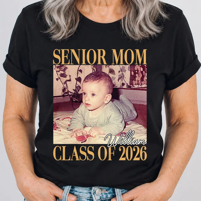 Custom Photo Senior Mom Graduation - Personalized T Shirt