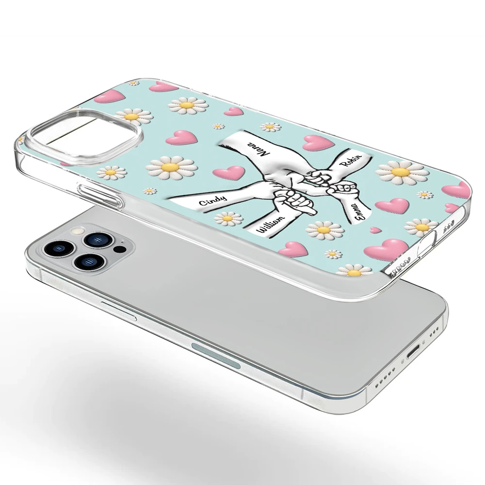 Gift For Mother, Gift For Grandma, Happy, Mom - Children - Mom We Love You - Personalized Clear Phone Case