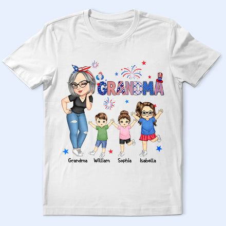 Stars & Stripes Nana Gigi - Personalized T Shirt