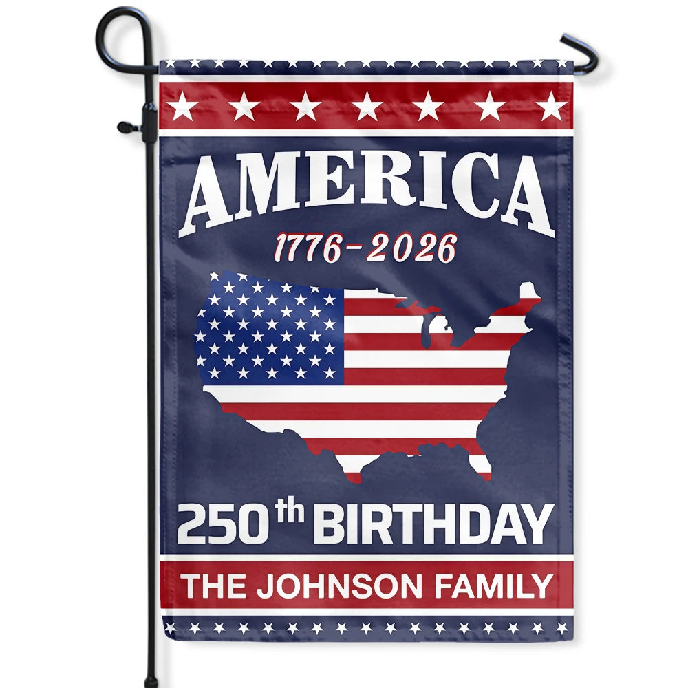 America 250th Anniversary US Semiquincentennial Birthday - Personalized Flag