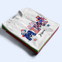 Gift For Mother, Gift For Grandma, America 250th, Happy - Stars & Stripes Mom Grandma Patriotic Title - Personalized T Shirt