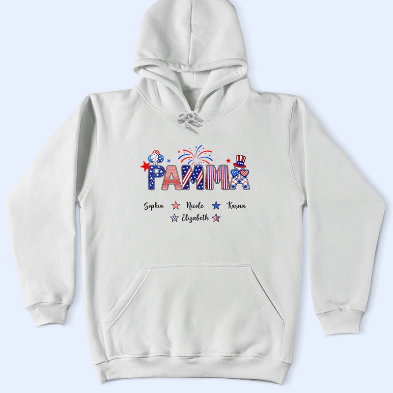 Gift For Mother, Gift For Grandma, America 250th, Happy - Stars & Stripes Mom Grandma Patriotic Title - Personalized T Shirt