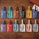 Travel,Gift For Yourself,Happy - And So The Adventure Begins Travel Lover - Personalized Leather Luggage Tag