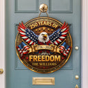 Family,Independence Day,America 250th,Happy,Top Market - 3D Effect Eagle America 250 Years Of Freedom - Personalized Custom Shaped Wood Sign