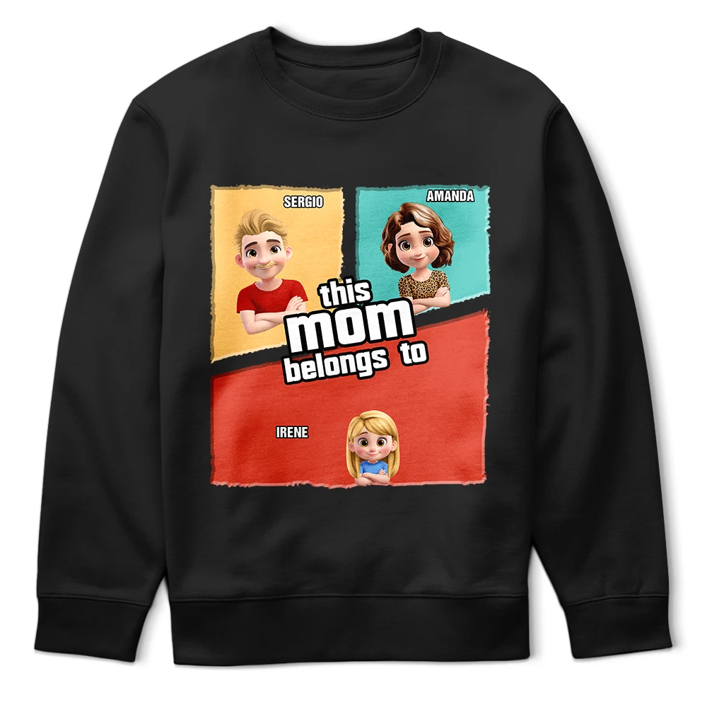 Gift For Grandma,Gift For Mother,Mom - Children,Happy - This Mom Belongs To - Personalized T Shirt