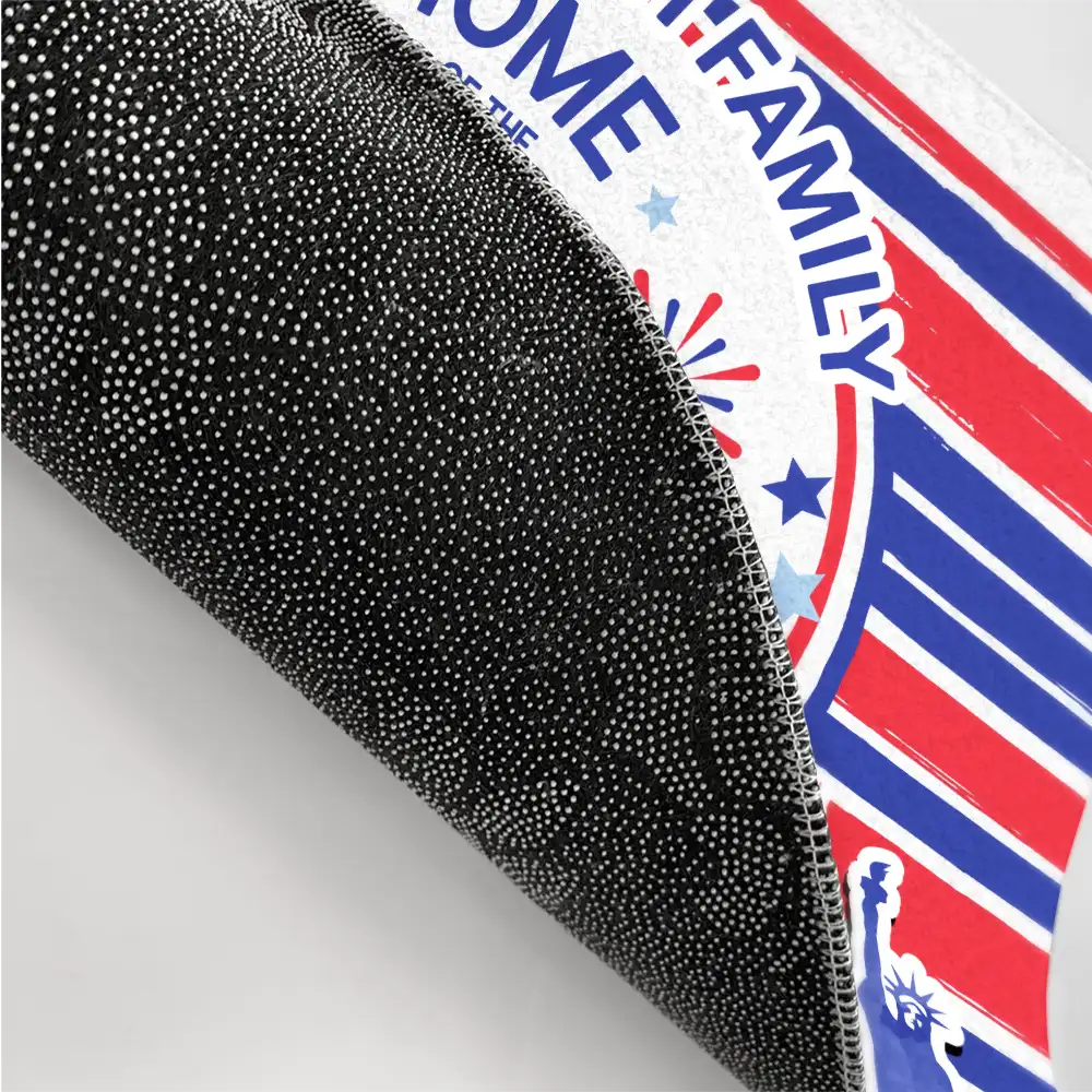 Gift For Couples,Gift For Husband,Gift For Wife,Gift For Boyfriend,Gift For Girlfriend,Parents,Gift For Yourself,Gift For Women,Gift For Men,Gift For Mother,Gift For Father,Gift For Daughter,Gift For Son,Family,Independence Day,America 250th,Happy - America 250 Home Of The Free - Personalized Doormat