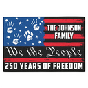 Gift For Couples,Gift For Husband,Gift For Wife,Parents,Gift For Yourself,Gift For Women,Gift For Men,Gift For Mother,Gift For Father,Gift For Daughter,Gift For Son,Family,Independence Day,America 250th,Happy,Pet Lovers,Dog Lovers,Cat Lovers - America 250 We The People Handprints - Personalized Doormat