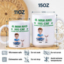 Pet Lovers,Pet Mom,Pet Dad,Cat Lovers,Cat Mom,Cat Dad,Dog Lovers,Dog Mom,Dog Dad,Gift For Women,Gift For Men,Happy,Top Market - Distressed Text Effect A Girl And Her Dogs Cat - Personalized White Edge-to-Edge Mug