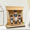 Sport Mom,Gift For Mother,Baseball,Happy,Top Market - We Caught The Best Mom Baseball Standing Mom - Personalized Custom Shaped Wooden Plaque