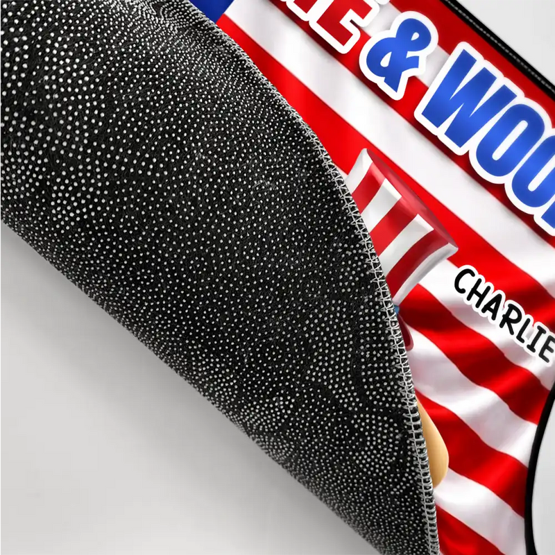 Red White Woof 250 Years Of Freedom - Personalized Doormat