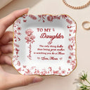 Gift For Daughter, Mom - Daughters (Adult), Gift For Mother, Happy - The Only Thing Better Than Being Your Mom Toile Birth Month Flower - Personalized Ring Dish