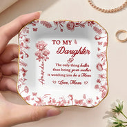 Gift For Daughter, Mom - Daughters (Adult), Gift For Mother, Happy - The Only Thing Better Than Being Your Mom Toile Birth Month Flower - Personalized Ring Dish