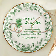 Gift For Daughter, Mom - Daughters (Adult), Gift For Mother, Happy - The Only Thing Better Than Being Your Mom Toile Birth Month Flower - Personalized Ring Dish