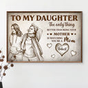 Gift For Daughter,Mom - Daughters (Adult),Grandma - Grandkids,Love - Custom Photo Pencil Sketch To My Daughter Mom And Daughter - Personalized Poster