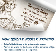 Gift For Daughter,Mom - Daughters (Adult),Grandma - Grandkids,Love - Custom Photo Pencil Sketch To My Daughter Mom And Daughter - Personalized Poster