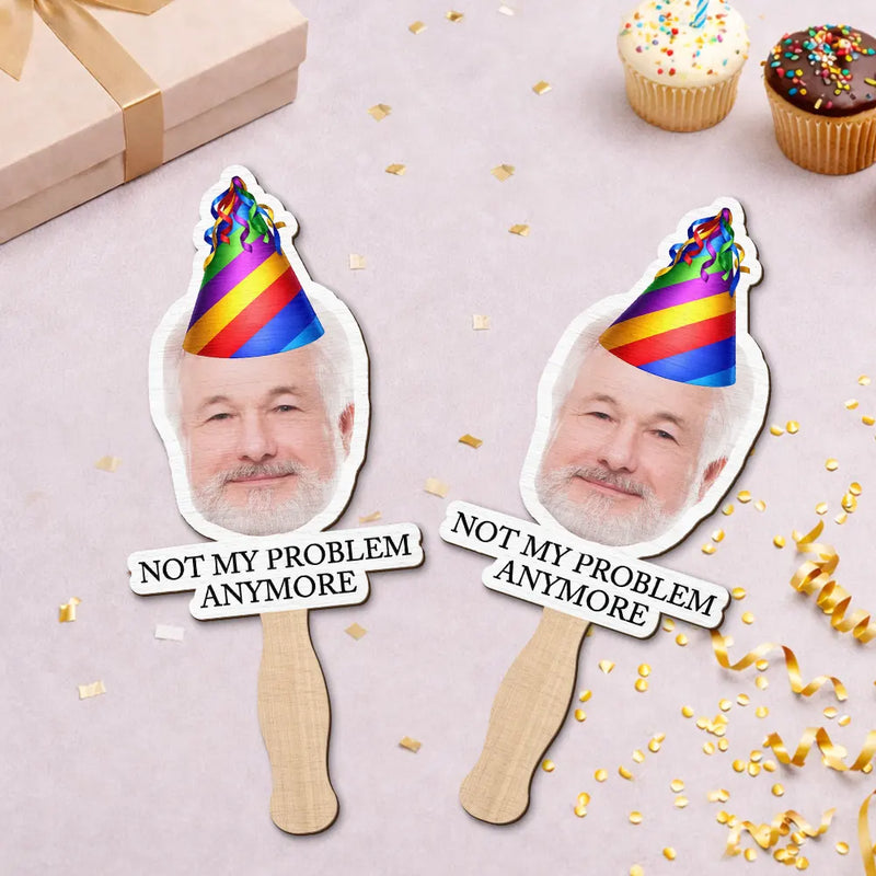 Gift For Women,Gift For Men,Gift For Grandma,Gift For Father,Gift For Grandpa,Gift For Mother,Funny,Photo - Custom Photo Funny Happy Retirement - Personalized Handheld Fan