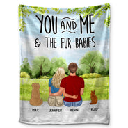 Pet Lovers You Me And The Fur Babies - Gift For Couples - Personalized Fleece Blanket