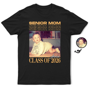 Graduation,Gift For Mother,Custom Photo,Happy,Photo - Custom Photo Senior Mom Graduation Vintage Photo - Personalized T Shirt