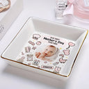 Custom Photo,New Mom,New baby,Happy,Photo,Icon - Custom Photo Our First Mother's Day Information Icon - Personalized Ring Dish