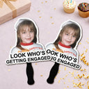 Gift For Husband,Gift For Wife,Gift For Boyfriend,Gift For Girlfriend,Gift For Couples,Love,Funny - Custom Photo Look Who's Getting Married - Personalized Handheld Fan