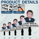 Gift For Husband,Gift For Wife,Gift For Boyfriend,Gift For Girlfriend,Gift For Couples,Love,Funny - Custom Photo Look Who's Getting Married - Personalized Handheld Fan