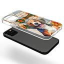 Gift For Wife,Gift For Mother,Gift For Grandma,Gift For Grandparents,Family,Love - Custom Photo Stained Glass Portrait Mom Grandma Parents Family - Personalized Clear Phone Case