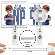 Nurse,Gift For Women,Gift For Men,Happy,Gift For Yourself,Vector - Nurse Life Job Title - Personalized Badge Reel