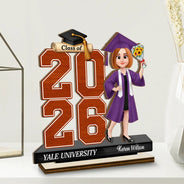 Graduation,Happy,Gift For Yourself,Gift For Women,Gift For Men,Gift For Daughter,Gift For Son,Gift For Bestie - Celebrate Graduation Milestone - Personalized Custom Shaped 2-Layered Wooden Plaque