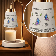 Memorial,Gift For Father,Gift For Mother,Sad,Family - Memorial My Mind Still Talks To You - Personalized Candle Warmer Lamp