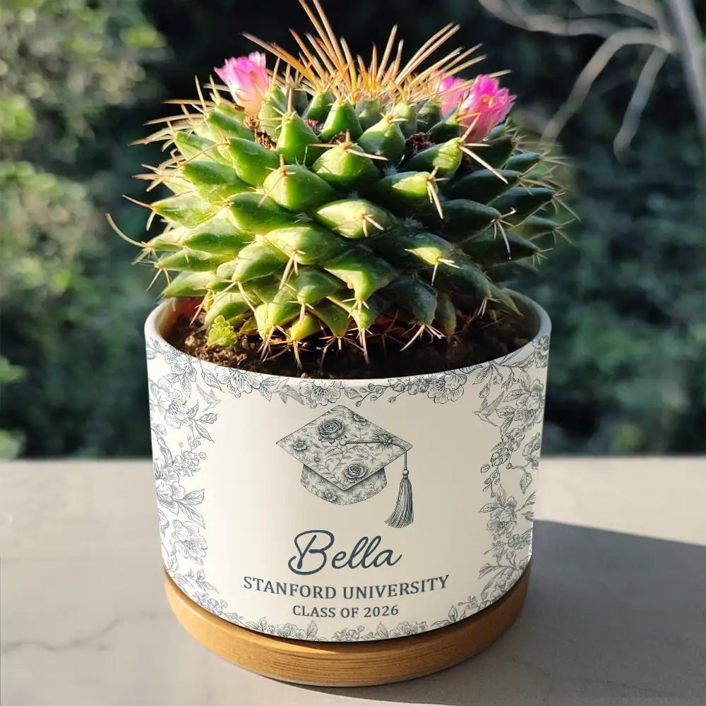 Graduation,Happy - Congrats Graduation - Personalized Ceramic Plant Pot