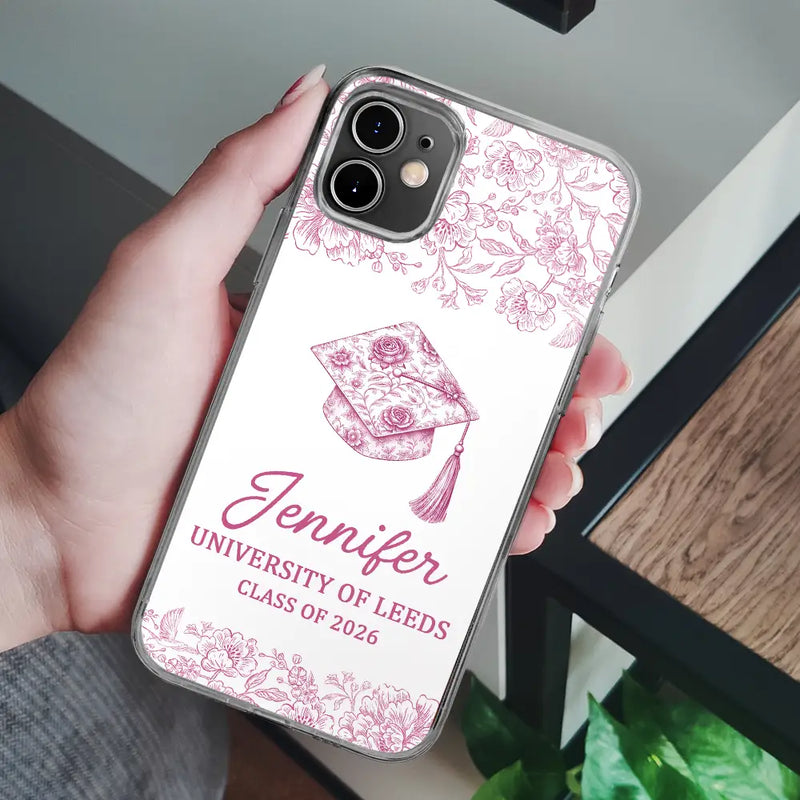 Graduation,Happy - Congrats Graduation - Personalized Clear Phone Case
