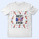 Gift For Mother,Gift For Grandma,Happy,Gift For Father,Gift For Grandpa,Independence Day,Non-Eng,Photo,Icon,Humorous - Custom Photo Stars & Stripes Best Dad Mom Grandpa Grandma Ever - Personalized T Shirt