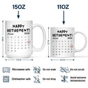 Retirement,Gift For Yourself,Summer,Beach,Funny - Calendar The Legend Has Retired 3D - Personalized Mug