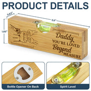 Dad - Children,Gift For Father,Gift For Grandpa,Happy,Icon,Humorous - Dad You're On Another Level Hand Punch - Personalized Bottle Opener Wood Level