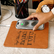 Gift For Father,Gift For Grandpa,Grandpa - Grandkids,Proud - Forget Father's Day We Love You Everyday - Personalized Leather Charging Mat