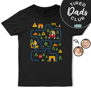 Custom Photo,Dad - Children,Gift For Father,Photo,Humorous - Custom Photo Car Track Tired Dad Club Funny - Personalized T Shirt