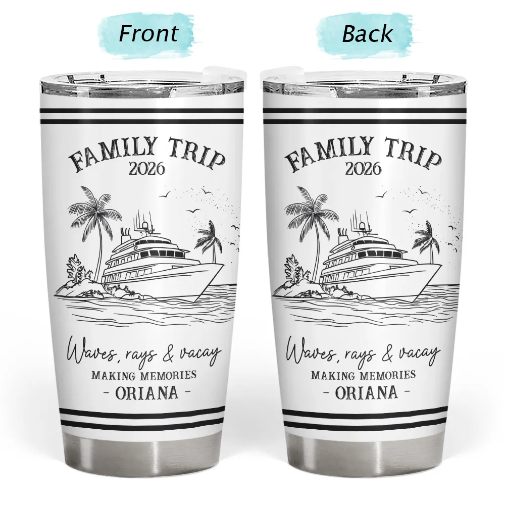 Gift For Bestie,Family,Summer,Happy,Top Market,Humorous - Girls Trip A Lot Of Laughter & Memories - Personalized Tumbler