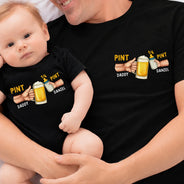 Gift For Husband,Gift For Yourself,Parents,Gift For Men,Gift For Father,New baby,New Dad,Non-Eng,Icon,Adorable - Dad And Baby Drinking Pint - Personalized T Shirt