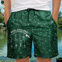 Gift For Father, Gift For Grandpa, Fishing, Non-Eng, Icon, Proud - Reel Cool Dad Grandpa - Personalized Unisex Beach Shorts