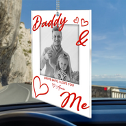 Custom Photo,Top Market,Adorable,Dynamic Photo - Custom Photo Drive Safe Daddy I Love You - Personalized Acrylic Car Hanger
